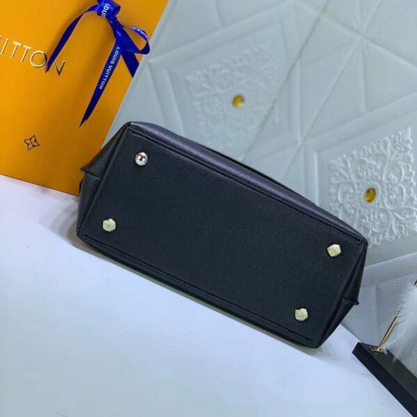 Louis Vuitton LV Women Lockme Ever MM Handbag Black Soft Grained Calfskin (4)