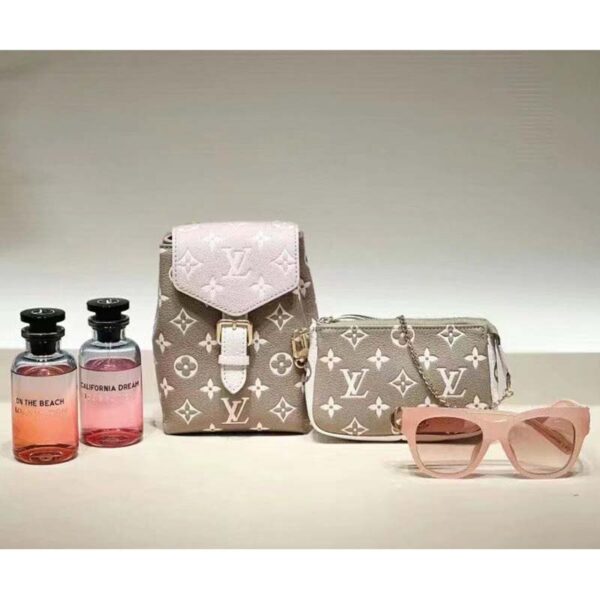 Louis Vuitton LV Women Mini Pochette Accessoires Green Monogram Empreinte Embossed Supple Grained Cowhide (1)