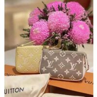 Louis Vuitton LV Women Mini Pochette Accessoires Green Monogram Empreinte Embossed Supple Grained Cowhide (3)