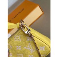 Louis Vuitton LV Women Mini Pochette Accessoires Yellow Monogram Empreinte Embossed Supple Grained Cowhide (1)