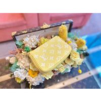 Louis Vuitton LV Women Mini Pochette Accessoires Yellow Monogram Empreinte Embossed Supple Grained Cowhide (1)