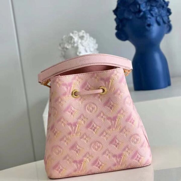 Louis Vuitton LV Women NéoNoé Bucket Bag Pink Sprayed Embossed Grained Cowhide (5)