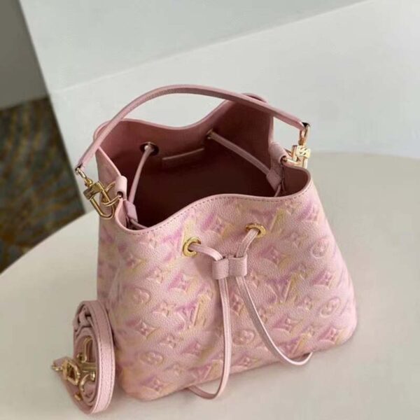 Louis Vuitton LV Women NéoNoé Bucket Bag Pink Sprayed Embossed Grained Cowhide (8)
