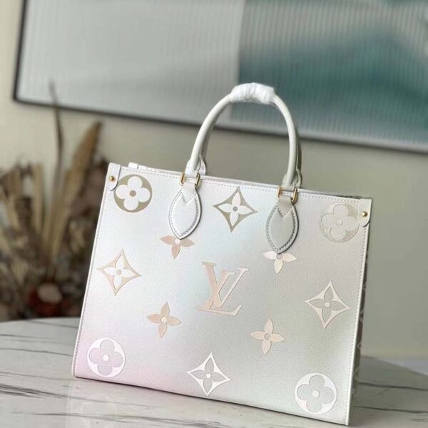 Louis Vuitton LV Women OnTheGo MM Tote Sunset Kaki Monogram Coated Canvas (1)