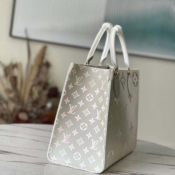 Louis Vuitton LV Women OnTheGo MM Tote Sunset Kaki Monogram Coated Canvas (6)