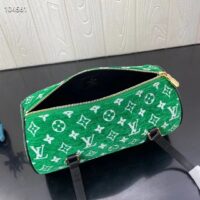 Louis Vuitton LV Women Papillon Handbag Green Monogram Jacquard Velvet Cowhide Leather (3)