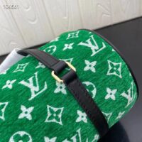 Louis Vuitton LV Women Papillon Handbag Green Monogram Jacquard Velvet Cowhide Leather (3)