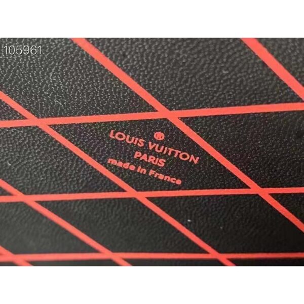 Louis Vuitton LV Women Petite Malle Handbag Red Patent Calfskin Cowhide Leather (10)