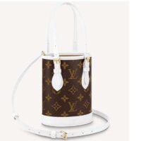 Louis Vuitton Unisex Nano Bucket Brown Monogram Coated Canvas Cowhide Leather (6)