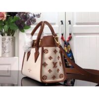 Louis Vuitton Women On My Side PM Tote Bag Brown Canvas Smooth Cowhide (8)