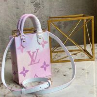 Louis Vuitton Women Petit Sac Plat Sunrise Pastel Monogram Coated Canvas Cowhide (10)