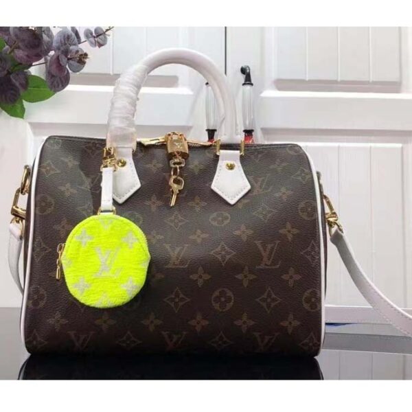 Louis Vuitton Women Speedy Bandoulière 25 Handbag Monogram Coated Canvas Cowhide Leather (5)