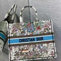 Dior Unisex CD Large Book Tote Latte Multicolor D-Constellation Embroidery (13)