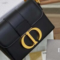 Dior Women CD 30 Montaigne Bag Black Box Calfskin (3)
