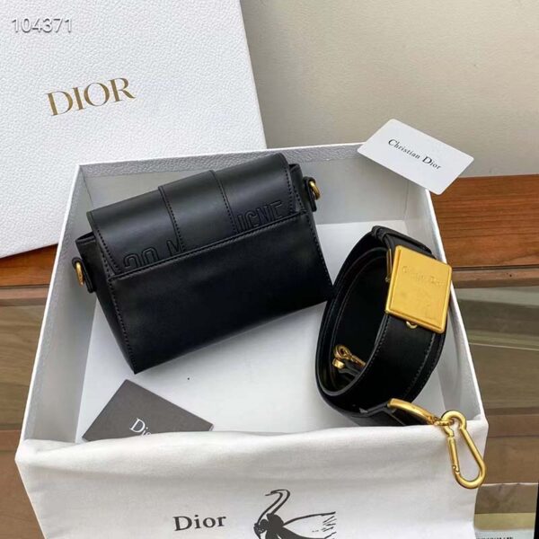 Dior Women CD 30 Montaigne Bag Black Box Calfskin (6)