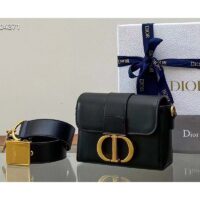 Dior Women CD 30 Montaigne Bag Black Box Calfskin (3)