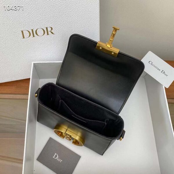 Dior Women CD 30 Montaigne Bag Black Box Calfskin (8)