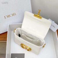 Dior Women CD 30 Montaigne Bag Latte Box Calfskin (6)