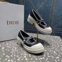 Dior Women CD Shoes D-Doll 2.0 Pump Black White Supple Calfskin 3.5 cm Heel (5)