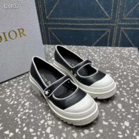 Dior Women CD Shoes D-Doll 2.0 Pump Black White Supple Calfskin 3.5 cm Heel (5)