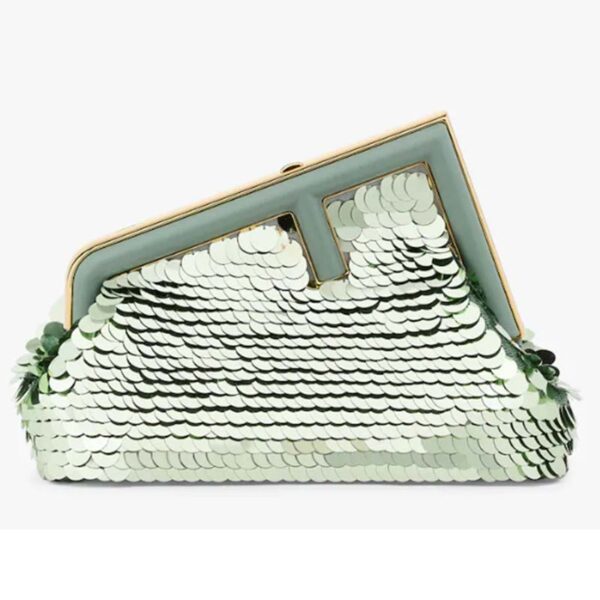 Fendi Women FF First Small Green Sequinned Bag (1)