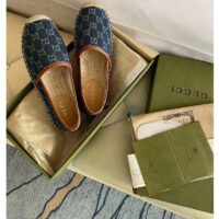 Gucci GG Unisex Jacquard Espadrille Navy Washed Organic GG Jacquard Denim (6)