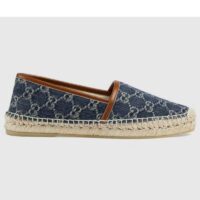 Gucci GG Unisex Jacquard Espadrille Navy Washed Organic GG Jacquard Denim (6)