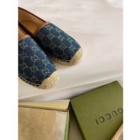 Gucci GG Unisex Jacquard Espadrille Navy Washed Organic GG Jacquard Denim (6)