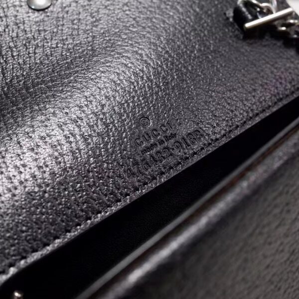 Gucci GG Women Dionysus GG Super Mini Bag Black Ivory GG Denim Jacquard (9)