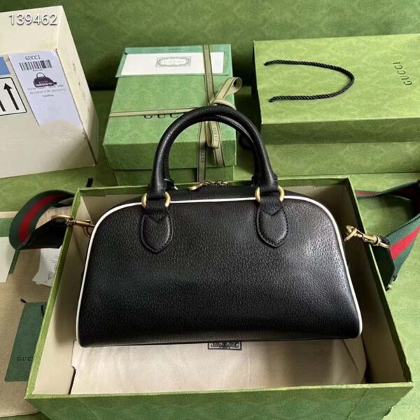 Gucci Unisex Adidas x Gucci Mini Duffle Bag Black Leather Interlocking G (3)