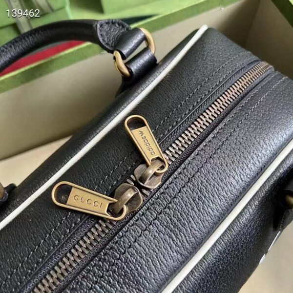 Gucci Unisex Adidas x Gucci Mini Duffle Bag Black Leather Interlocking G (4)