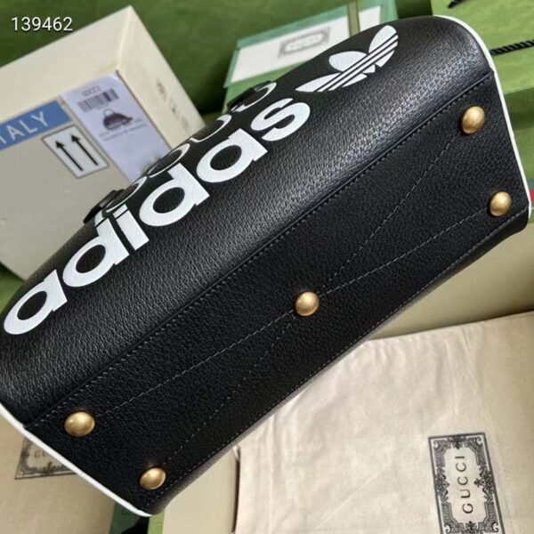 Gucci Unisex Adidas x Gucci Mini Duffle Bag Black Leather Interlocking G (5)