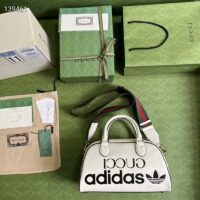 Gucci Unisex Adidas x Gucci Mini Duffle Bag Off-White Leather Interlocking G (5)