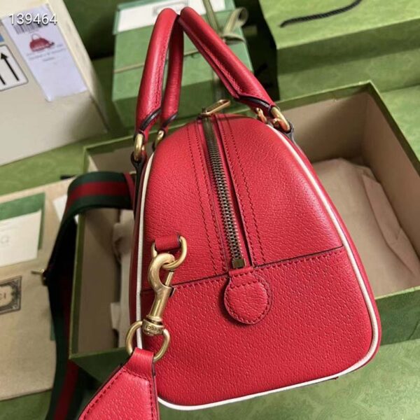 Gucci Unisex Adidas x Gucci Mini Duffle Bag Red Leather Interlocking G (1)