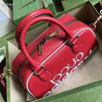 Gucci Unisex Adidas x Gucci Mini Duffle Bag Red Leather Interlocking G (3)