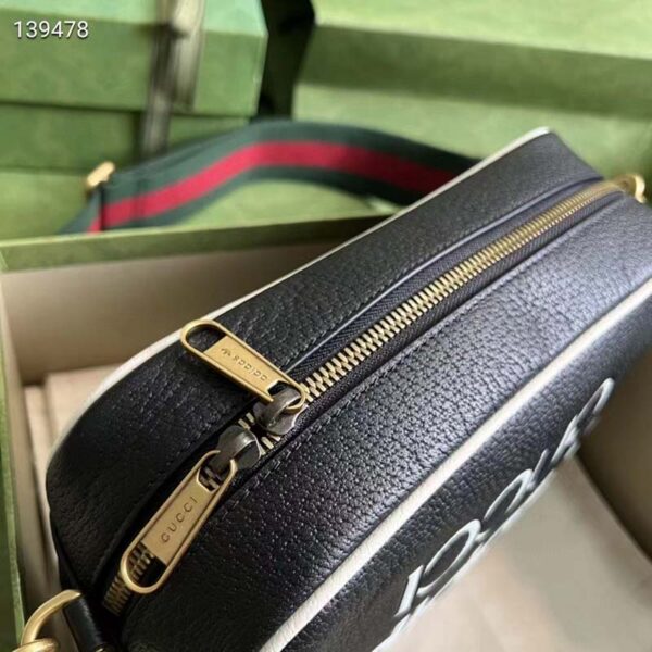 Gucci Unisex Adidas x Gucci Small Shoulder Bag Black Leather Interlocking G (11)