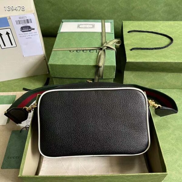 Gucci Unisex Adidas x Gucci Small Shoulder Bag Black Leather Interlocking G (3)