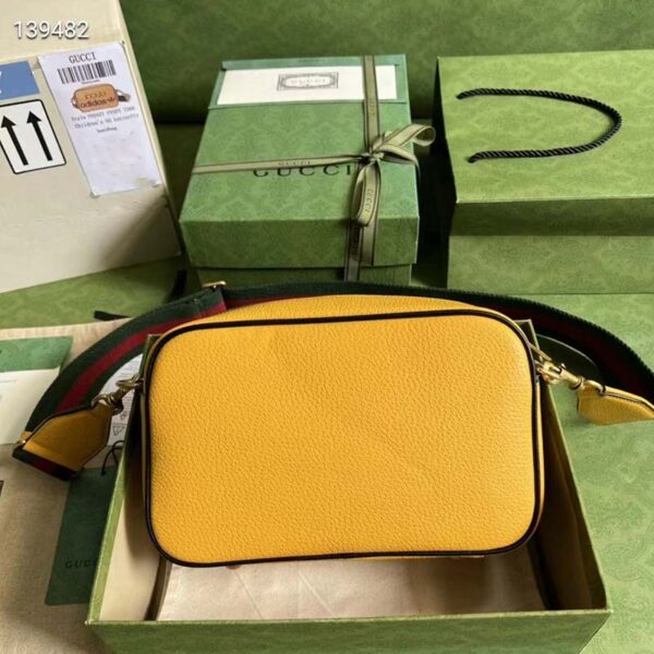 Gucci Unisex Adidas x Gucci Small Shoulder Bag Yellow Leather Interlocking G (5)