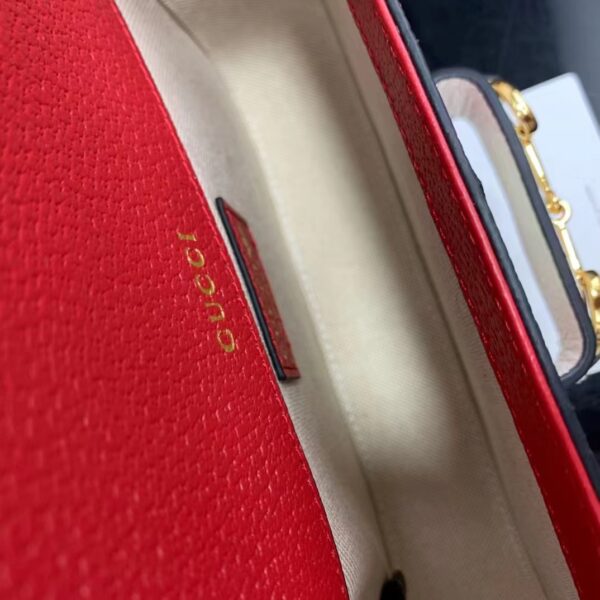 Gucci Unisex GG Adidas x Gucci Horsebit 1955 Mini Bag Red Leather Trefoil Print (5)