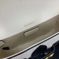 Gucci Unisex GG Adidas x Gucci Horsebit 1955 Mini Bag White Black Leather Trefoil (7)