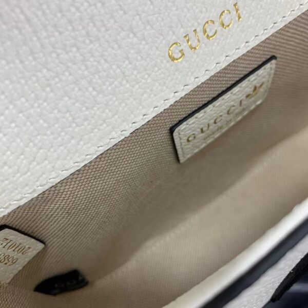 Gucci Unisex GG Adidas x Gucci Horsebit 1955 Mini Bag White Black Leather Trefoil (6)