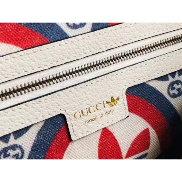 Gucci Unisex GG Adidas x Gucci Small Shoulder Bag White Leather Green Red Web (11)