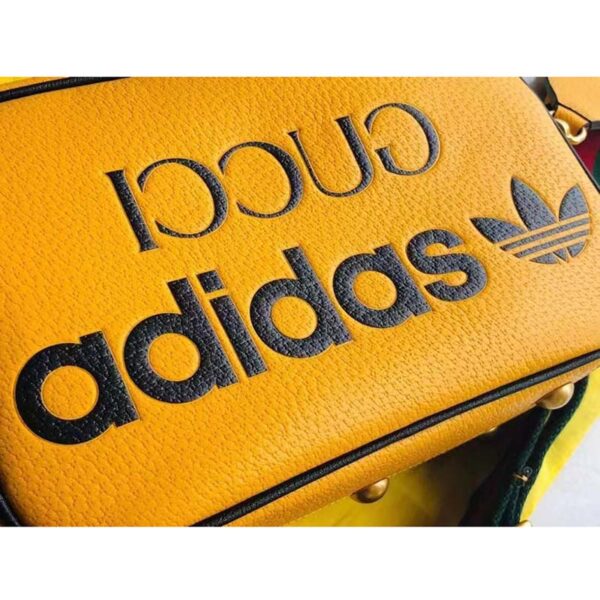 Gucci Unisex GG Adidas x Gucci Small Shoulder Bag Yellow Leather Green Red Web (2)