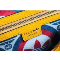 Gucci Unisex GG Adidas x Gucci Small Shoulder Bag Yellow Leather Green Red Web (9)