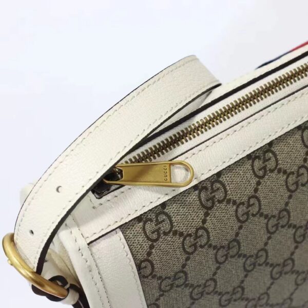 Gucci Unisex GG Ophidia Large Shoulder Bag Beige Ebony GG Supreme Canvas (10)