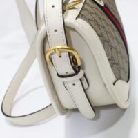 Gucci Unisex GG Ophidia Large Shoulder Bag Beige Ebony GG Supreme Canvas (5)