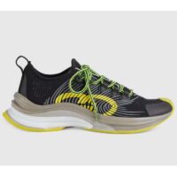 Gucci Unisex Run Sneaker Black Technical Knit Fabric Interlocking G Rubber (11)