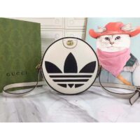 Gucci Unisex GG Adidas x Gucci Ophidia Shoulder Bag White Trefoil Leather Patch