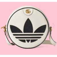 Gucci Unisex GG Adidas x Gucci Ophidia Shoulder Bag White Trefoil Leather Patch