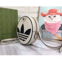 Gucci Unisex GG Adidas x Gucci Ophidia Shoulder Bag White Trefoil Leather Patch